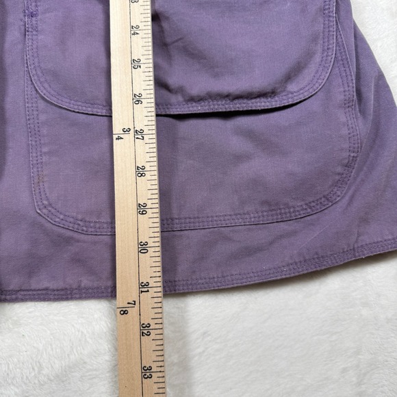 VTG Reversible Plum Utility Jacket Women's L Paisley Floral Lined Chore Coat 90s - Picture 11 of 12